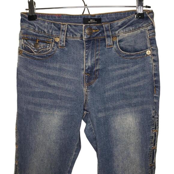 True Religion Women's 27 Becca Mid-Rise Perforated Bootcut Jeans(1782) - Picture 2 of 7